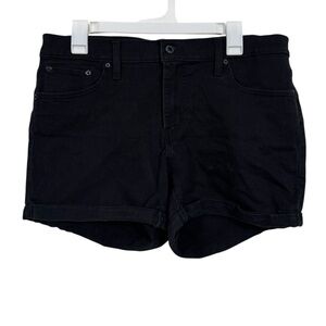 Levi's Black Mid Rise Jean Shorts